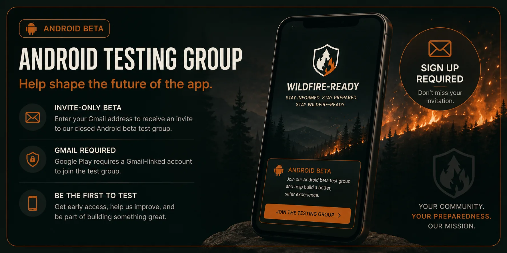 WildFire-Ready Android testing group — help shape the future of the app