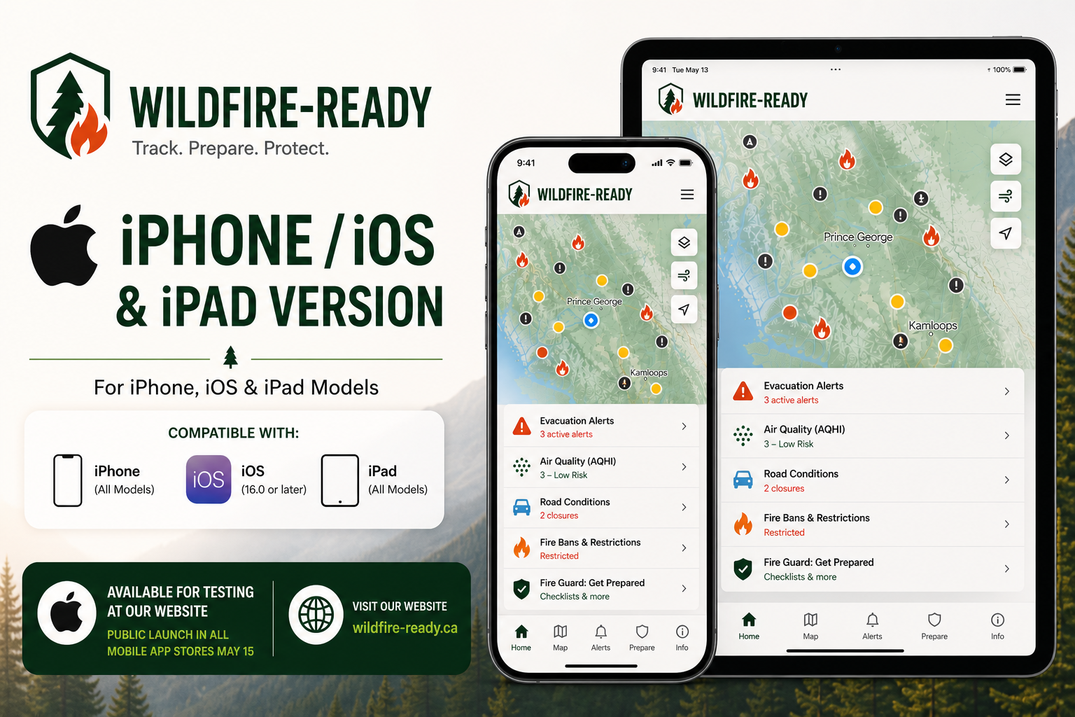 Application iOS WildFire-Ready — votre compagnon de sécurité incendie