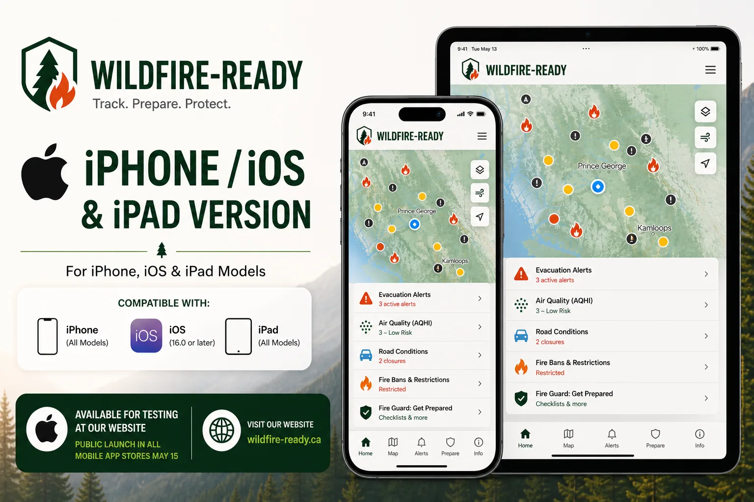 WildFire-Ready iOS application — your wildfire safety companion