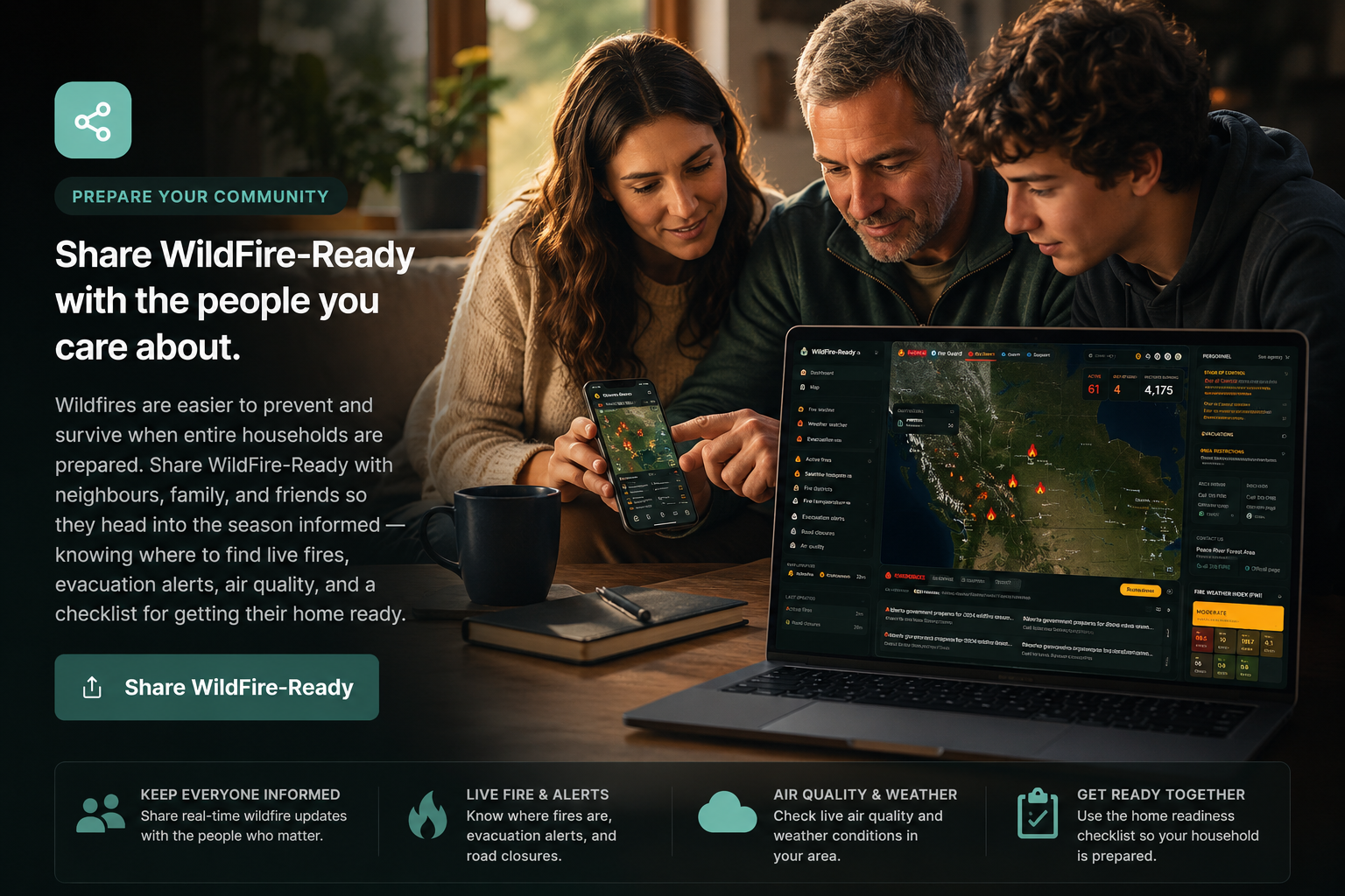 Partagez WildFire-Ready avec les personnes qui vous tiennent à cœur